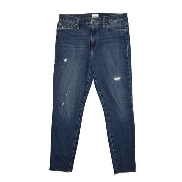 HUDSON $198 Blair High Rise Super Skinny Ankle Jean Distressed Denim Size 30 - Picture 1 of 4